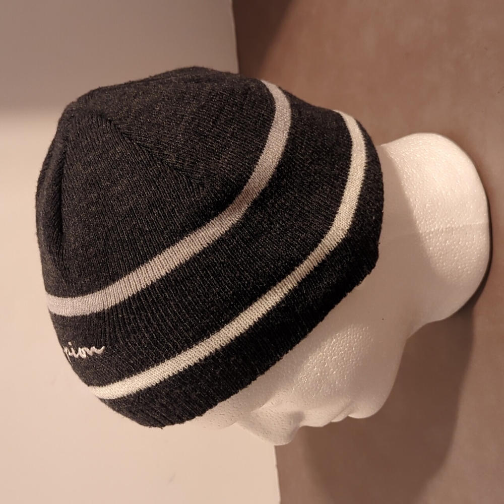 Champion Beanie Hat Gray 2 white stripes - Picture 8 of 8